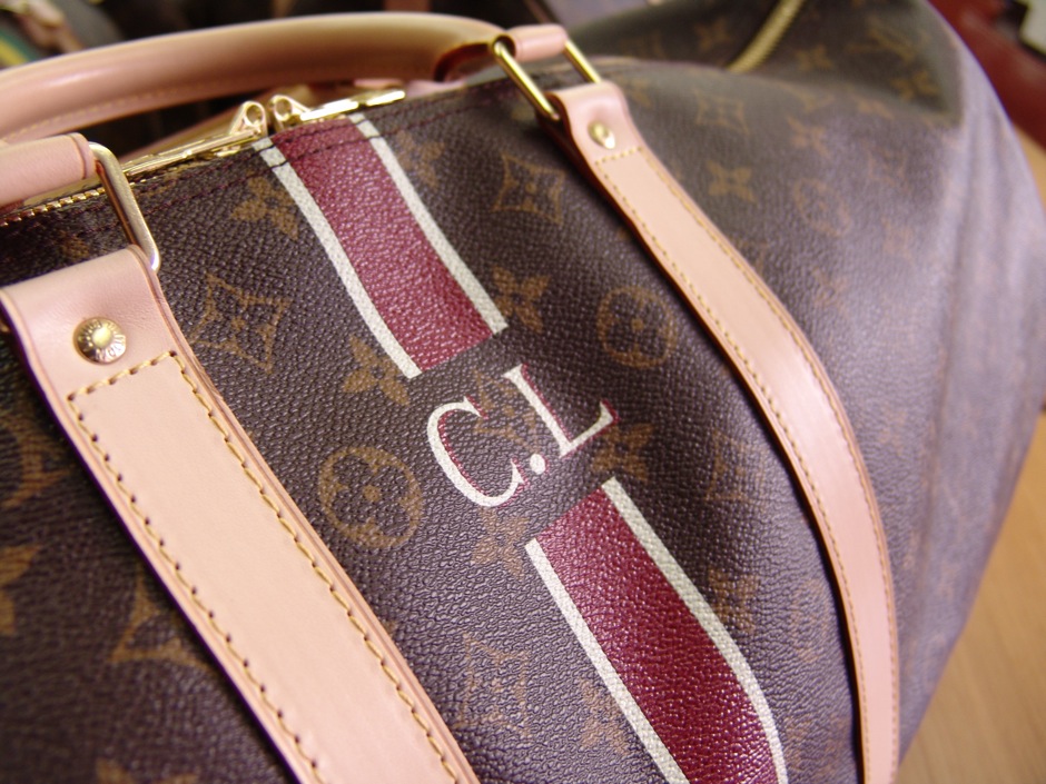Louis Vuitton with Personalized Initials by @artnsolecustom