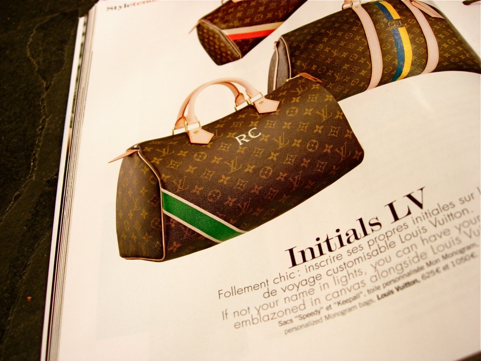 lv bag with initials